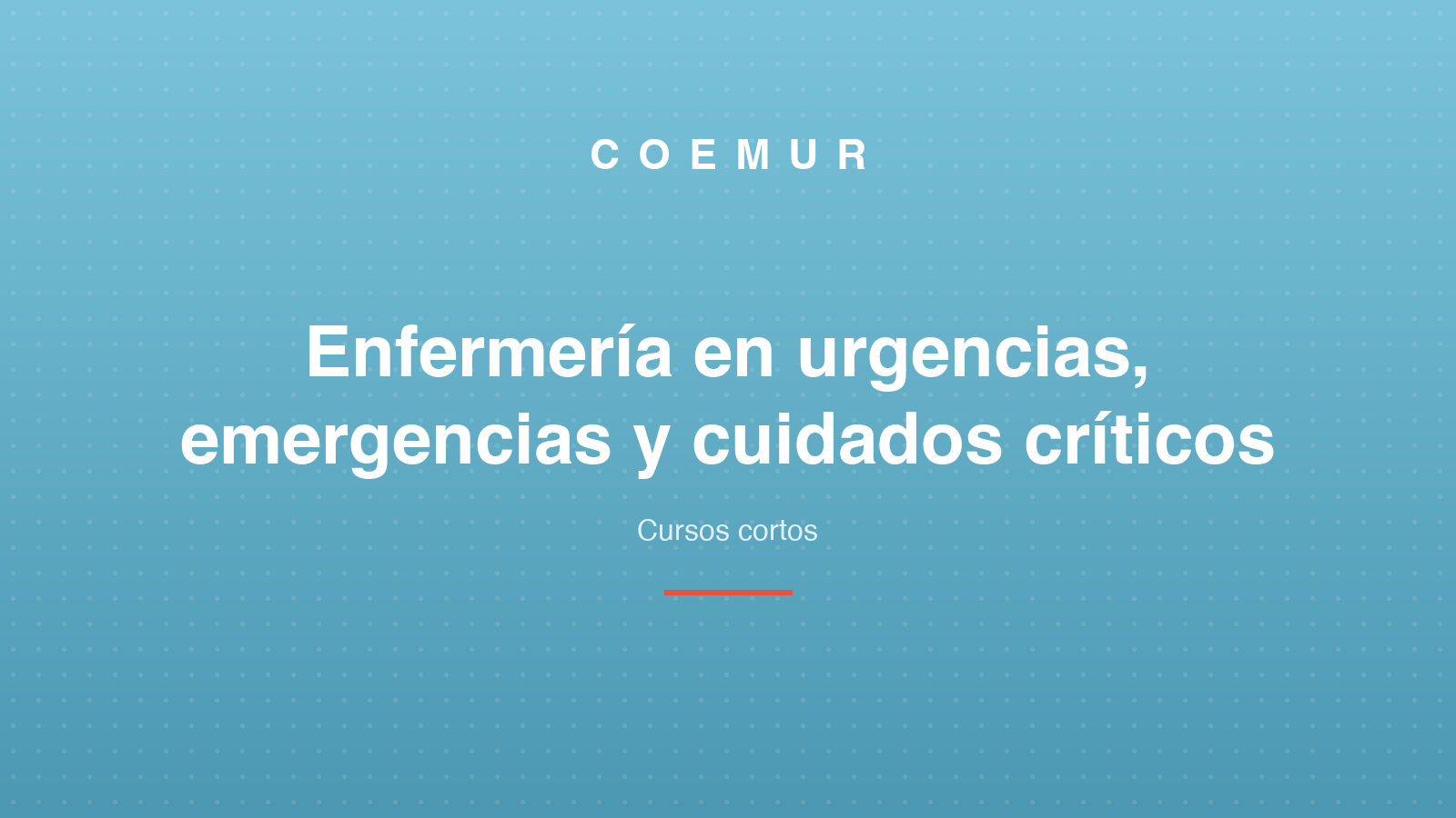 Enfermería en urgencias, emergencias y cuidados críticos